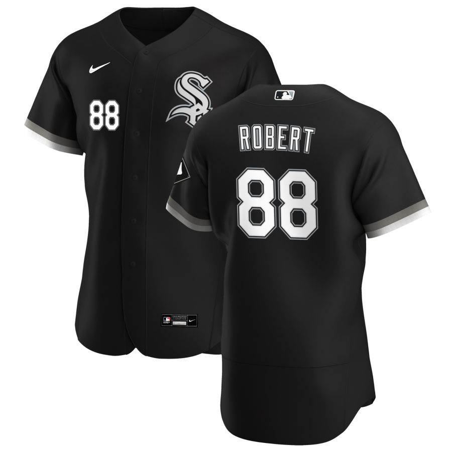 Chicago White Sox #88 Luis Robert Men Nike Black Alternate 2020 Authentic Player MLB Jersey->nba dust mask->Sports Accessory